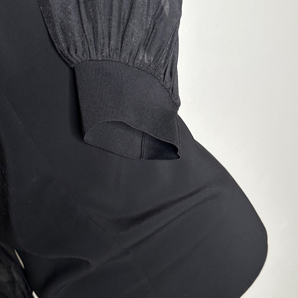 Ted Baker NWT Black Blouse with Sheer Sleeves - Picture 12 of 13